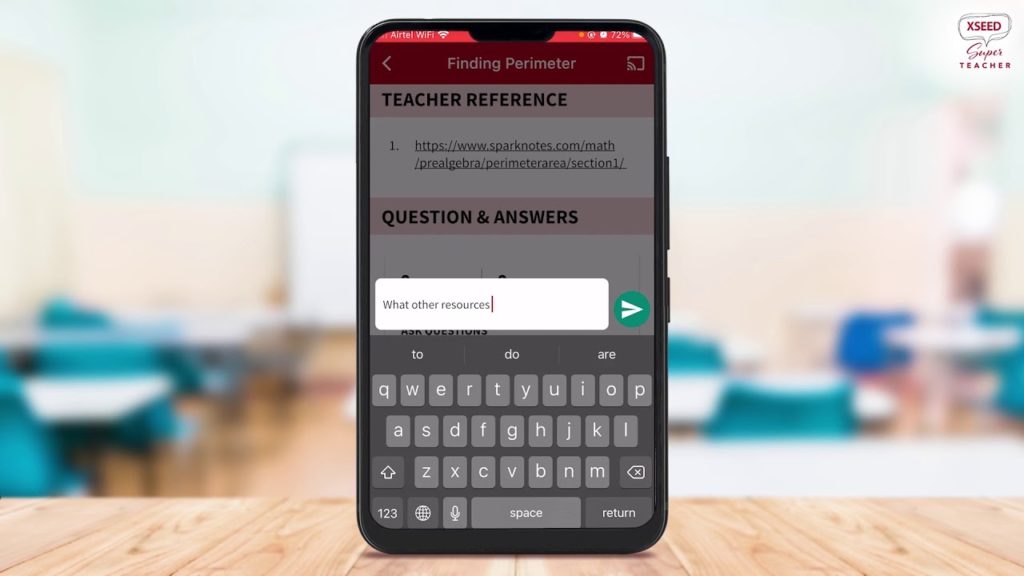 How to ask questions in the XSEED SuperTeacher App